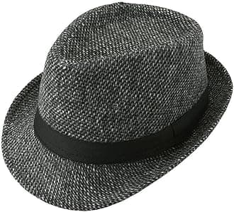 Unisex Classic 20s Trilby Fedora Hat with Band Casual Jazz Cap Manhattan