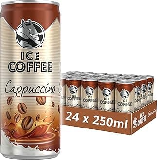 Ice Coffee Cappuccino | 24 x 250ml Cans Multipack | 40mg/100ml Caffeine | Contains Arabica & Robusta Coffee Extracts | 75% UHT Milk | Ready To Drink