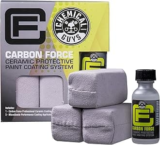 WAC232 Carbon Force Ceramic Protective Paint Coating System, Includes 1 Carbon Force (1 fl oz), 3 MircoSuede Applicators