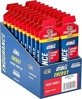 ISOTONIC | Caffeine Free Energy Gel | Performance-Enhancing Formula | Zero Fat Zero Sugar | 23g Carbohydrates (Pack of 20 x 60g) (Fruit Burst)