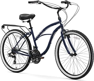 sixthreezero Around the Block Women's Cruiser Bike with Rear Rack (24-Inch, 26-Inch, and eBike)