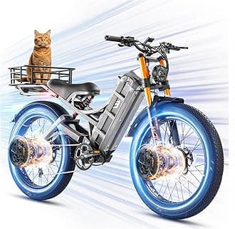 eAhora Romeo Pro II/Romeo Pro (2025 Latest) 3000W/1600W Electirc Bike for Adults 52/48V 60AH 100-200 Miles Long Range Electric Bike 26"*4.0" Fat Tire Electric Mountain Bike Full Suspension Ebike