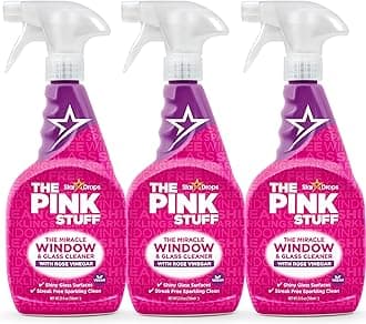Stardrops - The Pink Stuff - The Miracle Window & Glass Cleaner with Rose Vinegar 3-Pack Bundle (3 Window & Glass Cleaner)