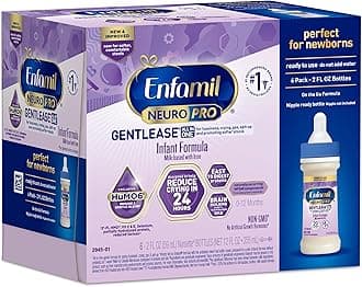 Enfamil NeuroPro Gentlease Ready-to-Feed with Smaller Proteins for Easy Digestion,Brain Supporting DHA, HuMO6* Blend, Baby Formula for easing Fussiness, Gas, Spit-up in 24hrs, 2 FL Oz, 6 count