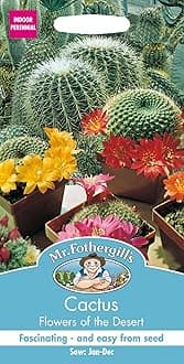 Mr Fothergills - Pictorial Packet - House Plant - Cactus - Flowers of The Desert - 30 Seeds