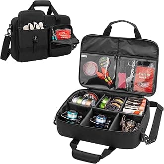 Fishing Reel Case for Spinning Reels, Fly Fishing Reels, Baitcaster Fishing Reels, Fishing Reel Storage Bag with Multiple Pockets and Dividers, Fishing Gear Bag for Fishing Trip/Daily Storage