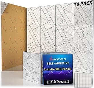 【10 Pack】 Acoustic Panels Self-Adhesive (0.4" Thick | 0.8lb/ft³ Medium Density) - 12x12 Soundproof Foam Tiles for Home Office/Wall Sound Absorption, Noise Reduction Panels Studio Use - Gray