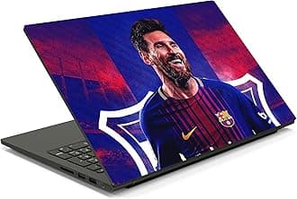 ISEE 360® Laptop Skin Cover Laminated FCB Barcelona Stickers and Free Track pad Skin Girls Boys Kids Students Office Vinyl Printed Multicolored Quality Sticker 15.6 Inches
