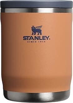 Stanley Adventure To-Go Food Jar 18 oz | Vacuum Insulated Thermos Food Container | Wide Mouth Screw On Lid | Packable for Travel | Stainless Steel with Leakproof Lid | BPA-Free | Toast