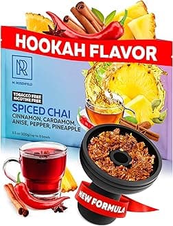 Hookah Flavors Spiced Chai - 3.5 oz of Hookah Shisha Tobacco Free - 100g of Hookah Tobacco & Nicotine Free Shisha with Real Organic Sisha Hooka Flavors