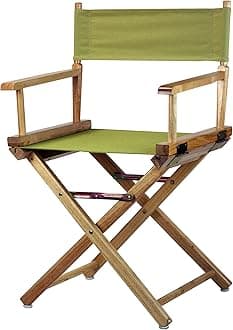 Casual Home 18" Director's Chair Natural Frame with Olive Canvas