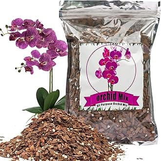 Orchid Potting Mix Orchid Bark, Mix Pine Bark and Perlite, Good Drainage and Water Retention (10 Quart)