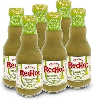 Frank's Fire-Roasted Jalapeño Craft Hot Sauce 135 ML | Pack of 6 | Smokey Fiery Hot Chilli Sauce | Use as Condiment | For Veg & Non-Veg Cuisine | Perfect for Grilled Chicken, Nachos and Tacos
