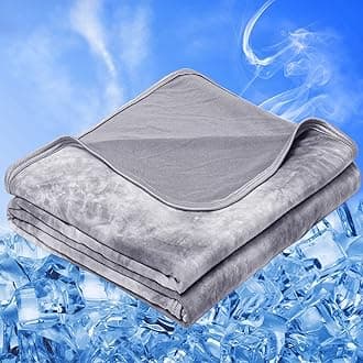 inhand Cooling Blanket Twin Size (60"x80"), Cooling Blankets for Hot Sleepers, Absorbs Heat to Keep Adults Cool for Summer Nights Sweats, Thin Cold Lightweight Blanket for Couch Bed, All Season Use