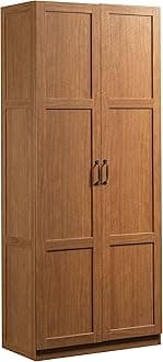 Select Storage Cabinet, Pantry Cabinet Kitchen Storage with Adjustable Shelves, Bathroom Storage Cabinet, in Highland Oak