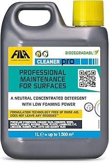 CLEANER PRO, Concentrated Neutral Detergent - Up to 40 Washes - Hard Floor Cleaner Liquid for Floor Tiles in Marble, Porcelain, Stone etc, Laminate Floor Cleaner, 1L