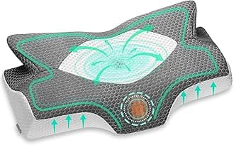 Cervical Memory Foam Pillow, Contour Pillows for Neck and Shoulder Pain, Ergonomic Orthopedic Sleeping Neck Contoured Support Pillow for Side Sleepers, Back and Stomach Sleepers (Dark Grey)