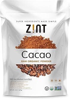 Organic Cacao Powder (8 oz): Paleo-Certified, Organic, Non GMO, Anti Aging Antioxidant Superfood, Gluten Free Cocoa Cacao Beans, Pure Delicious Chocolate Essence