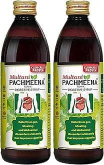 Pachmeena Tonik Digestive Syrup |Ayurvedic Products For Better Digestion | Relief From Gas, Bloating, Abdominal Discomfort | Usefull In Improving Appetite | 300 Ml (Pack of 2)