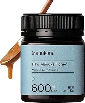 Manukora Raw Manuka Honey MGO 600+ from New Zealand, Non-GMO, Monofloral, Traceable from Hive to Hand, Daily Immune Support - 250g (8.8 Oz)