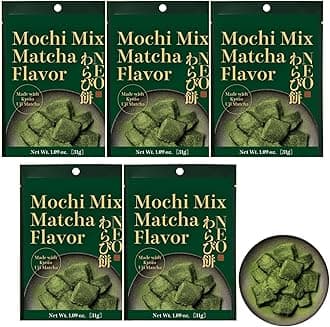- MINOYA WARABIMOCHI Japanese Sweets Wagashi Mochi Made In Japan (5 Packs, Matcha)