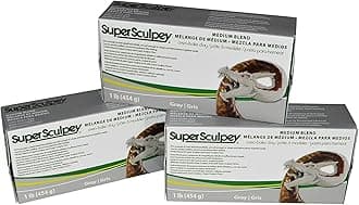 Sculpey Super Sculpturing Compound Medium Blend Gray Clay Pack of 3