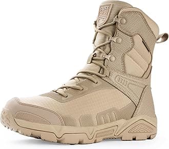 FREE SOLDIER Men's Military Tactical Boots Waterproof Hiking Work Boots Durable Combat Boots