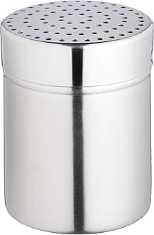 KitchenCraft Stainless Steel Medium-Hole Flour Dredger/Icing Sugar Shaker, Silver