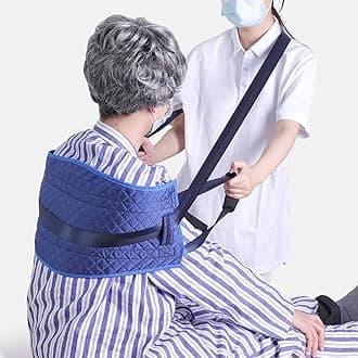 lefeke Transfer Nursing Sling for Patient,Elderly Safety Lifting Aids,Nursing Transfer Sling,Handle Back Lift Mobility Belt for Patient Care，Non-Slip Gait Belt with Padded Handles，25.5 * 114cm