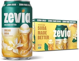Zero Calorie Soda, Cream Soda, 12 Ounce Cans (Pack of 6)