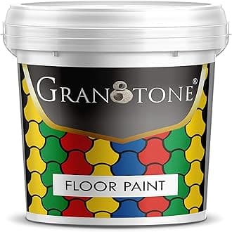 GRANOTONE Floor Paint 10 Litre Golden Yellow Colour Polyurethane and Acrylic Polymer Based Concrete Sealer Anti Slip Thick and Durable for Cement Floor and Tiles Made in India