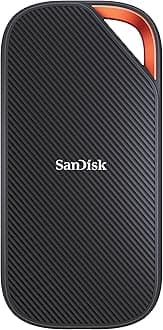 SanDisk Extreme PRO Portable SSD with USB4 2TB (Up to 3800MB/s Read Speeds, Up to 3700MB/s Write Speeds, Powerful NVMe Solid State Performance, 40Gbps) - Black