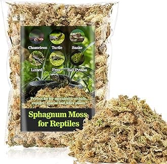 Sukh Sphagnum Moss for Reptiles - 3.5 OZ Reptile Peat Moss for Terrarium Bedding Reptiles Substrate for Reptile Tank, Snake, Leopard Gecko, Ball Python, Crested Gecko, Turtle, Frog, Hamster