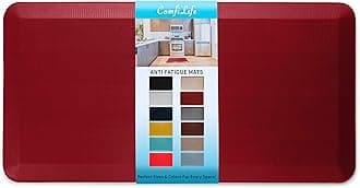 ComfiLife Anti Fatigue Floor Mat – 3/4 Inch Thick Kitchen Mats for Floor, Standing Desk Mat, Kitchen Rug – Comfort at Home, Office – Durable – Stain Resistant – Non-Slip Bottom (24" x 70", Red)