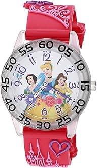 Disney Princess Kids Plastic Time Teacher Analog Quartz 3D Strap Watch