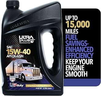 SAE 15W-40 Full Synthetic Heavy-Duty Diesel Engine Oil - 15W 40 Motor Oil API CK-4/SN (1 Gallon)