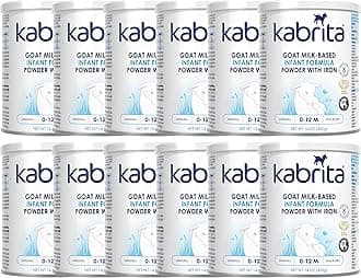 Kabrita Goat Milk-Based Infant Formula Powder with Iron, DHA, ARA & Prebiotics, for Infants 0–12 Months, Non-GMO, 14 oz (Pack of 12)