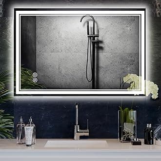 24"x32" LED Bathroom Mirror with Backlit 3 Colors Lights Smart Wall-Mounted Bathroom Vanity Mirror Adjustable Anti Fog Memory Function (Vertical/Horizontal)