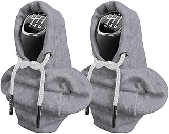 2PCS Gear Shift Hoodie, Universal Car Shift Knob Cover, Automotive Interior Cute Gadgets, Car Accessories and Decorations Mini Hoodie for Car Shifter