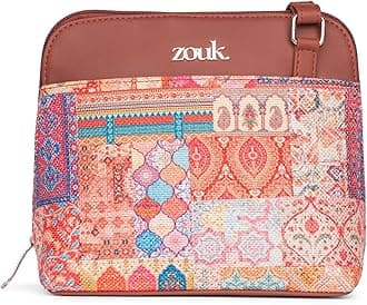 ZOUK Printed Vegan Leather Out Of Office Sling Bag With Adjustable Strap For Women's Girls