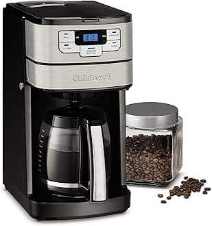 Cuisinart DGB-400 Automatic Grind & Brew 12-Cup Coffeemaker, Black/Silver