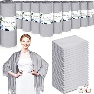 50 Pack Pashmina Shawl Bulk Pashmina Wraps Scarf for Guest Wedding Favor Women Gifts Bridal Shower Birthday Party