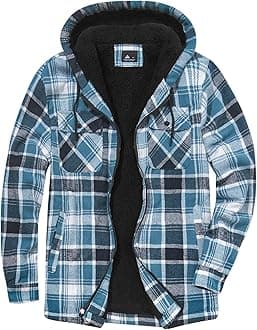 SCODI Hoodies for Men Heavyweight Fleece Sweatshirt - Full Zip Up Thick Sherpa Lined