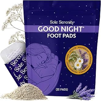 Sole Serenity Good Night Foot Pads with Magnesium Glycinate, Valerian Root, Lavender (Calming) (20 Pads, Calm Sleep)