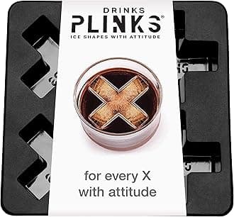 DRINKSPLINKS Silicone Ice Cube Mold Tray - Custom Letter X. Personalized Monogram Big Ice Cube Molds for Whiskey, Bourbon, Cocktails, and Customized Gifts with Initials. Alphabet Mold for Every Name.