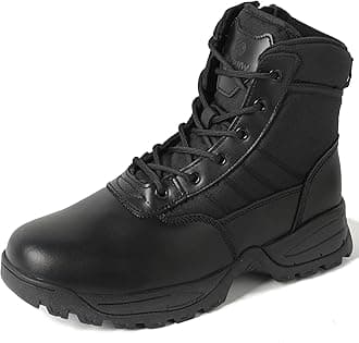 Men's Military Tactical Combat Boots Side Zipper Work Motorcycle Boots 8 inch