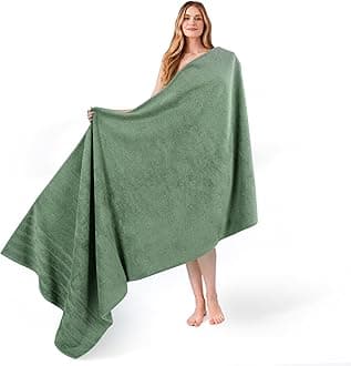 35x70 Jumbo Large Bath Towel, 600 GSM 100% Cotton Turkish Bath Sheet, Oversized Luxury Bath Towel for Bathroom Beach and Pool, Sage Green