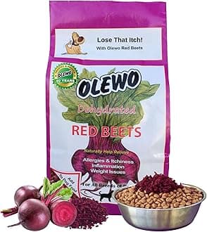 Olewo Original Red Beets for Dogs – Internal Support Dog Food Topper for Skin Sensitivity and Overall Balance, Prebiotic Fiber and Whole Food Nutrients, 1 lb