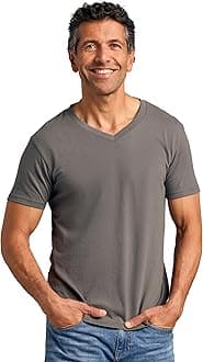 True Classic Mens V Neck T Shirts – Soft, Fitted Undershirts for Men Pack – Mens Undershirts – Cotton Blend, Tag-Free