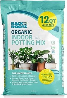 100% Organic Indoor Potting Mix (Value 12 Quart) | Promotes Healthy Houseplant Growth| Made in The USA